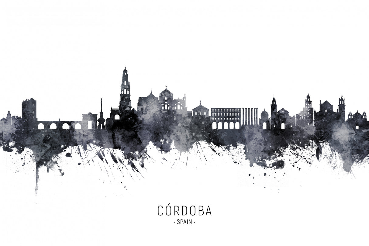 Córdoba Spain Skyline Poster och Canvastavla