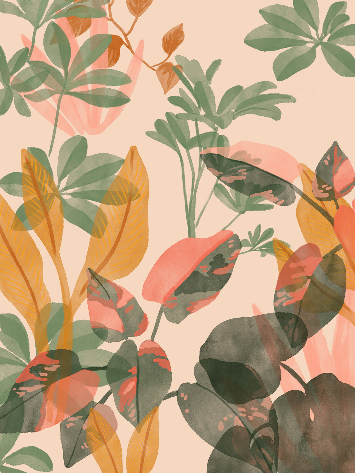 Tropical Mess Poster och Canvastavla