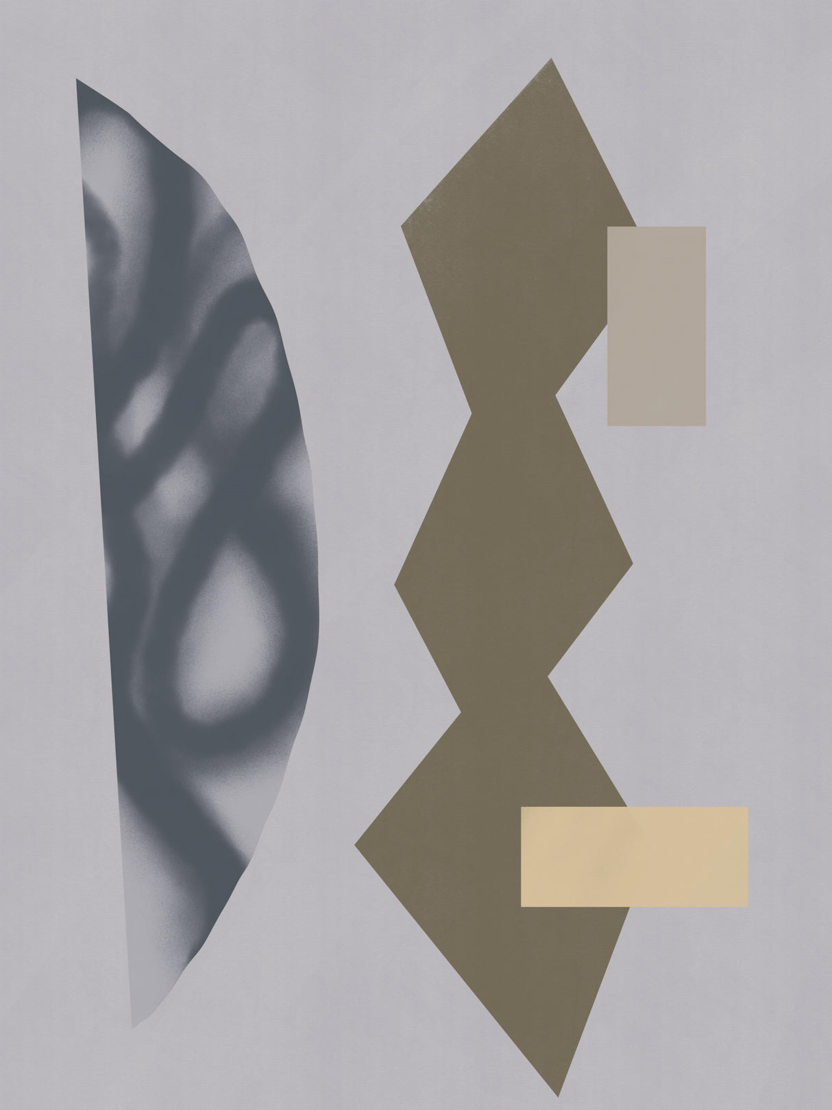 Geometric in grey 03 Poster och Canvastavla