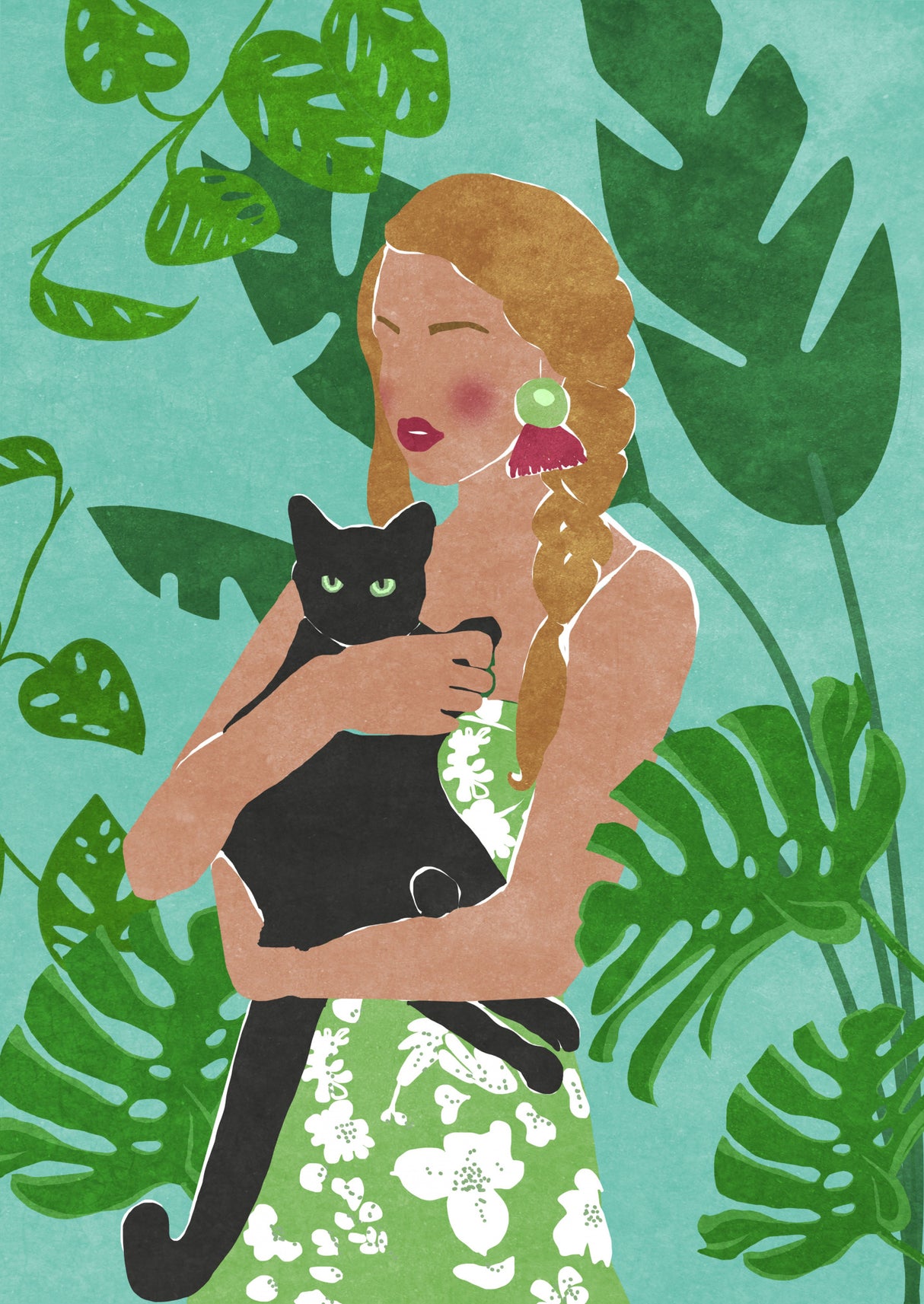 Cat Lover Poster och Canvastavla
