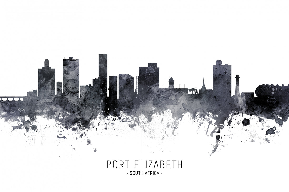 Port Elizabeth South Africa Skyline Poster och Canvastavla