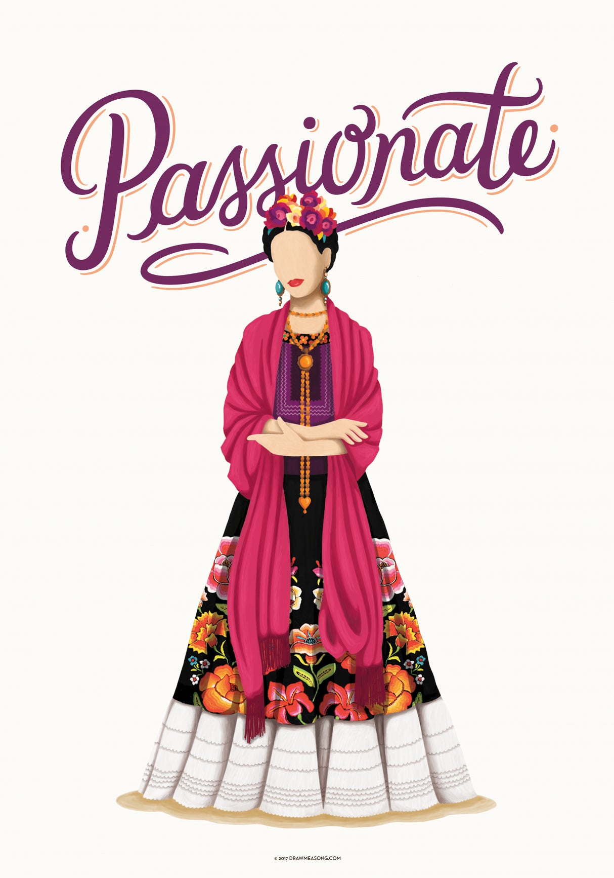 Frida Passionate Poster och Canvastavla