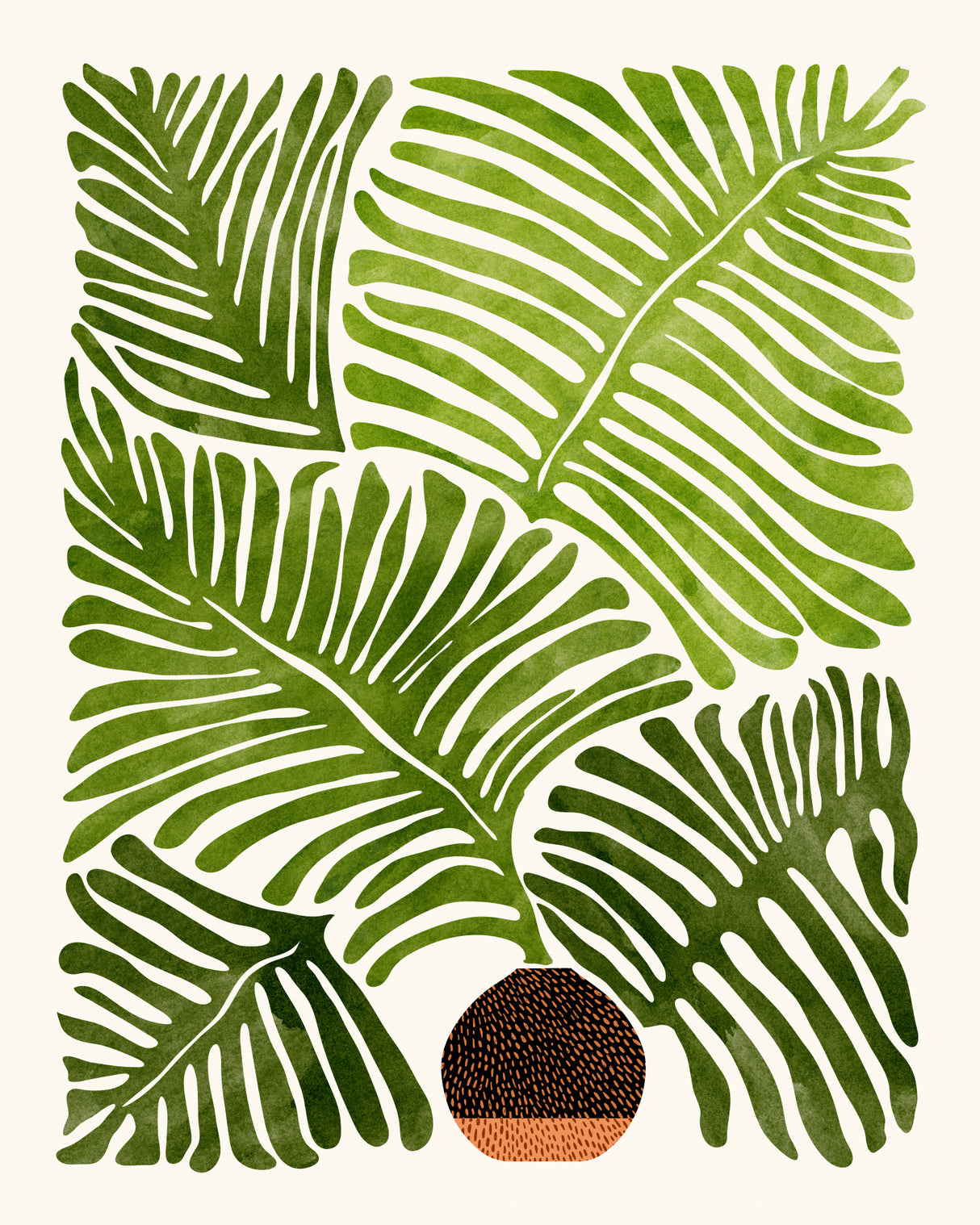 Summer Fern 4x5 Poster och Canvastavla