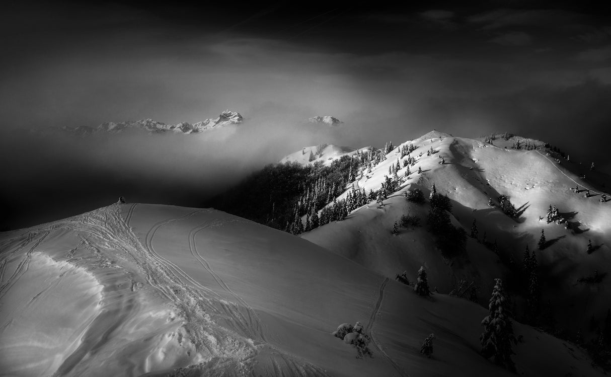 Misty mountains Poster och Canvastavla