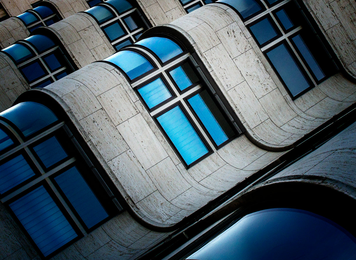 Blue Window Poster och Canvastavla
