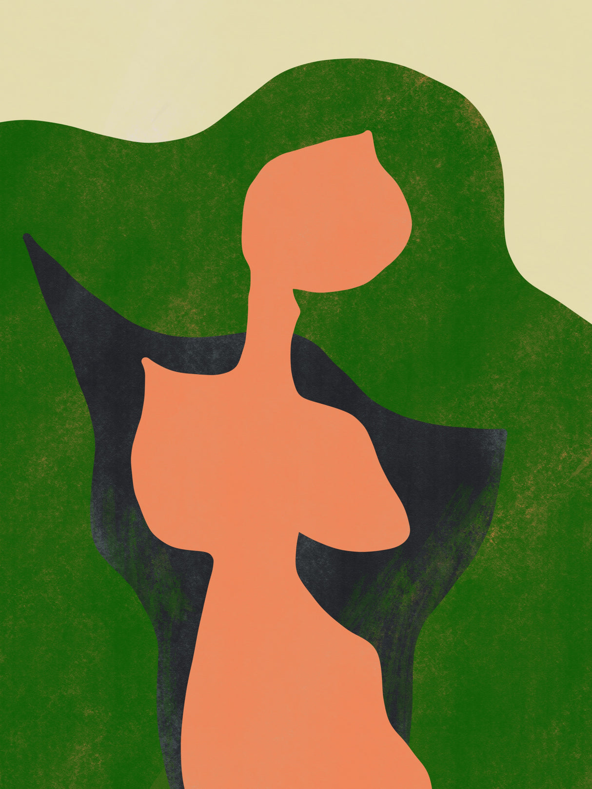 Girl With Thick Green Hair Poster och Canvastavla