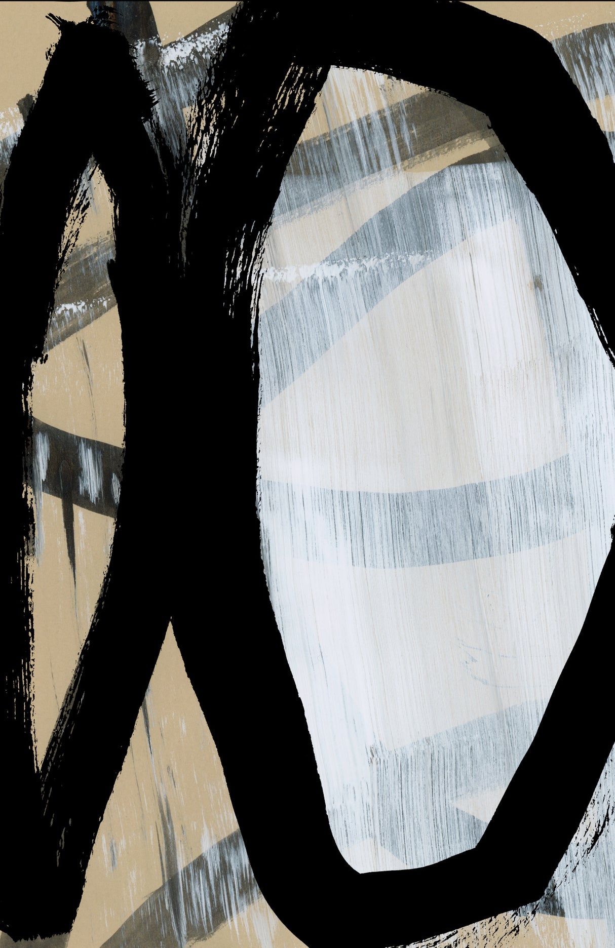 Bold Black On White No1 Poster och Canvastavla
