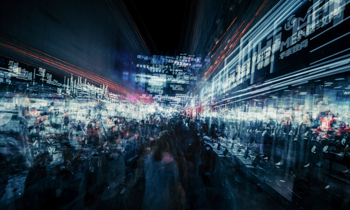 Shopping crowd Poster och Canvastavla