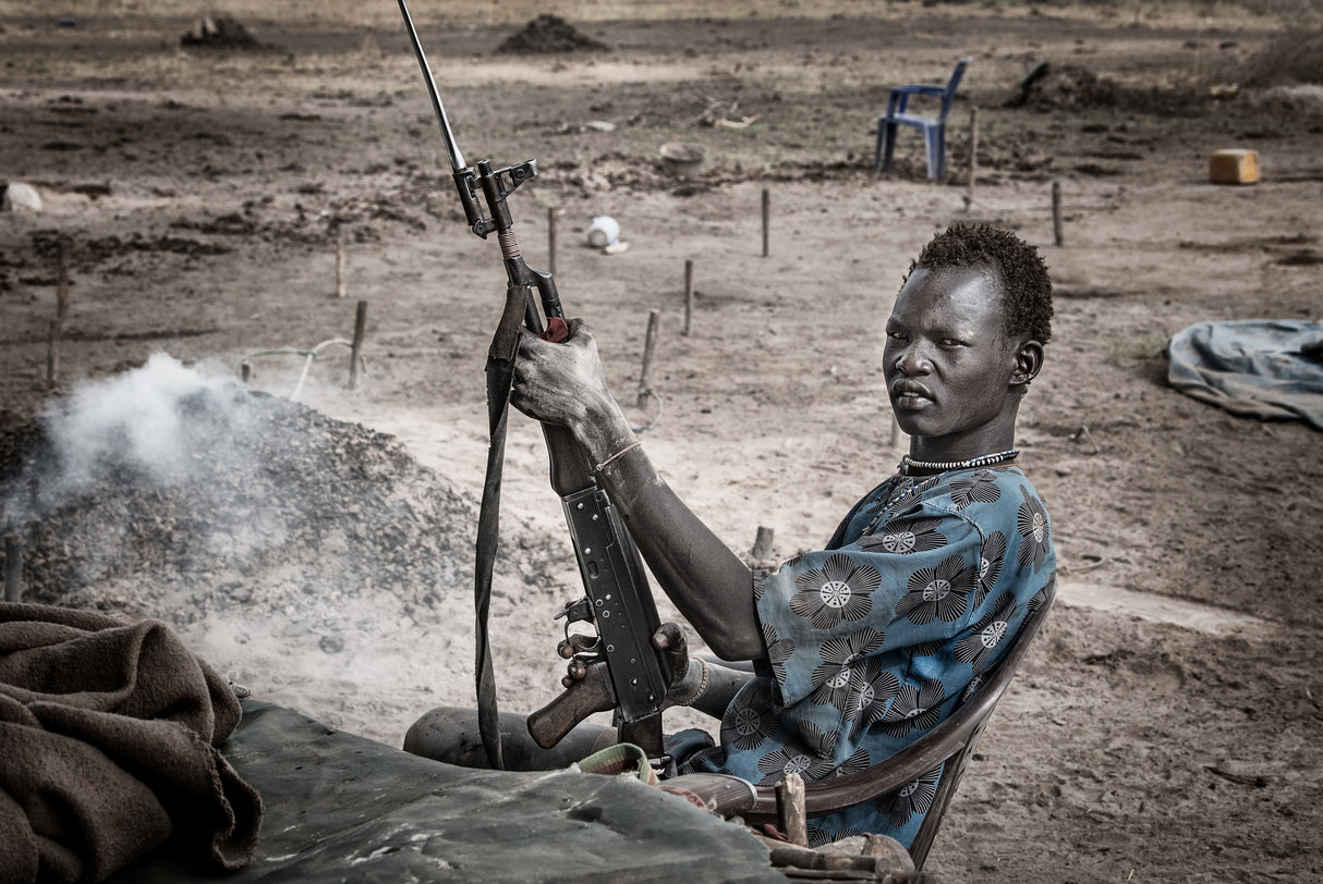 In a mundari tribe camp - South Sudan Poster och Canvastavla