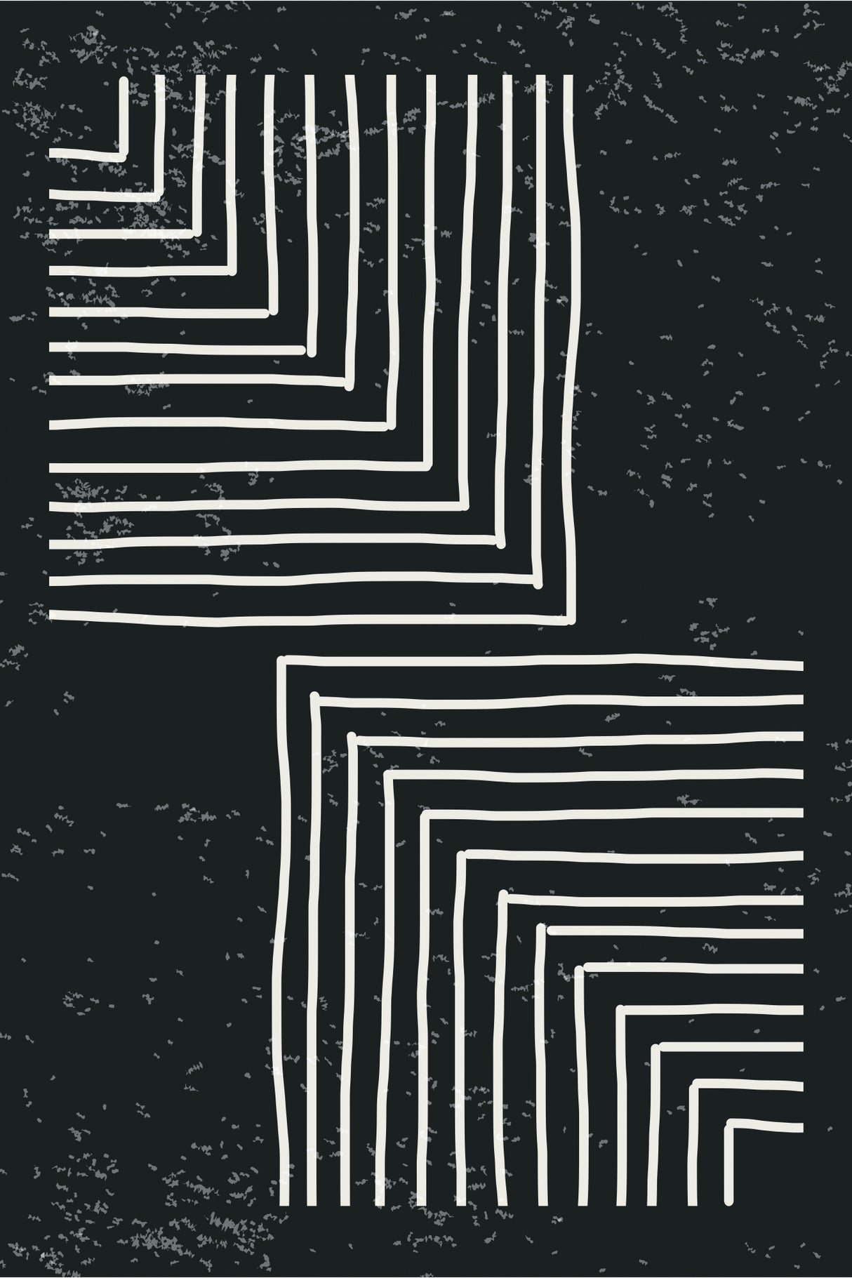 Black and White Line #1 Poster och Canvastavla