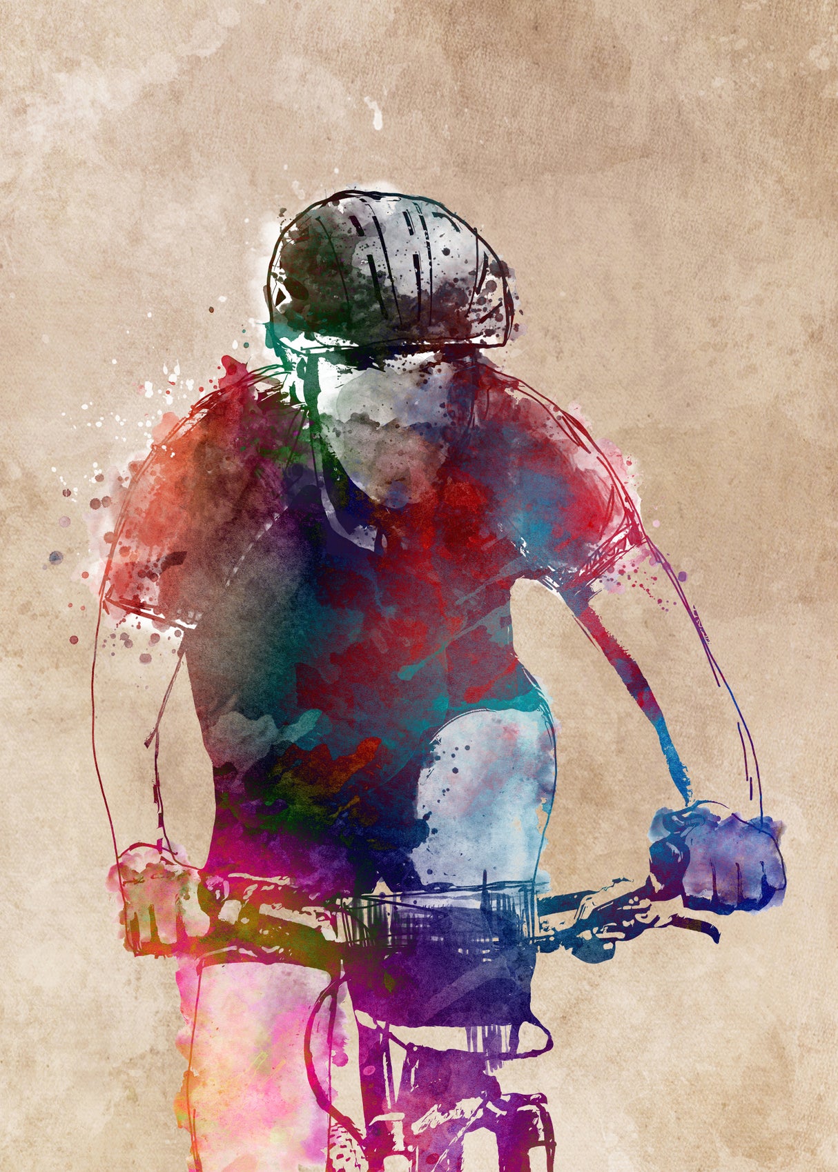 Cycling sport art 24 Poster och Canvastavla