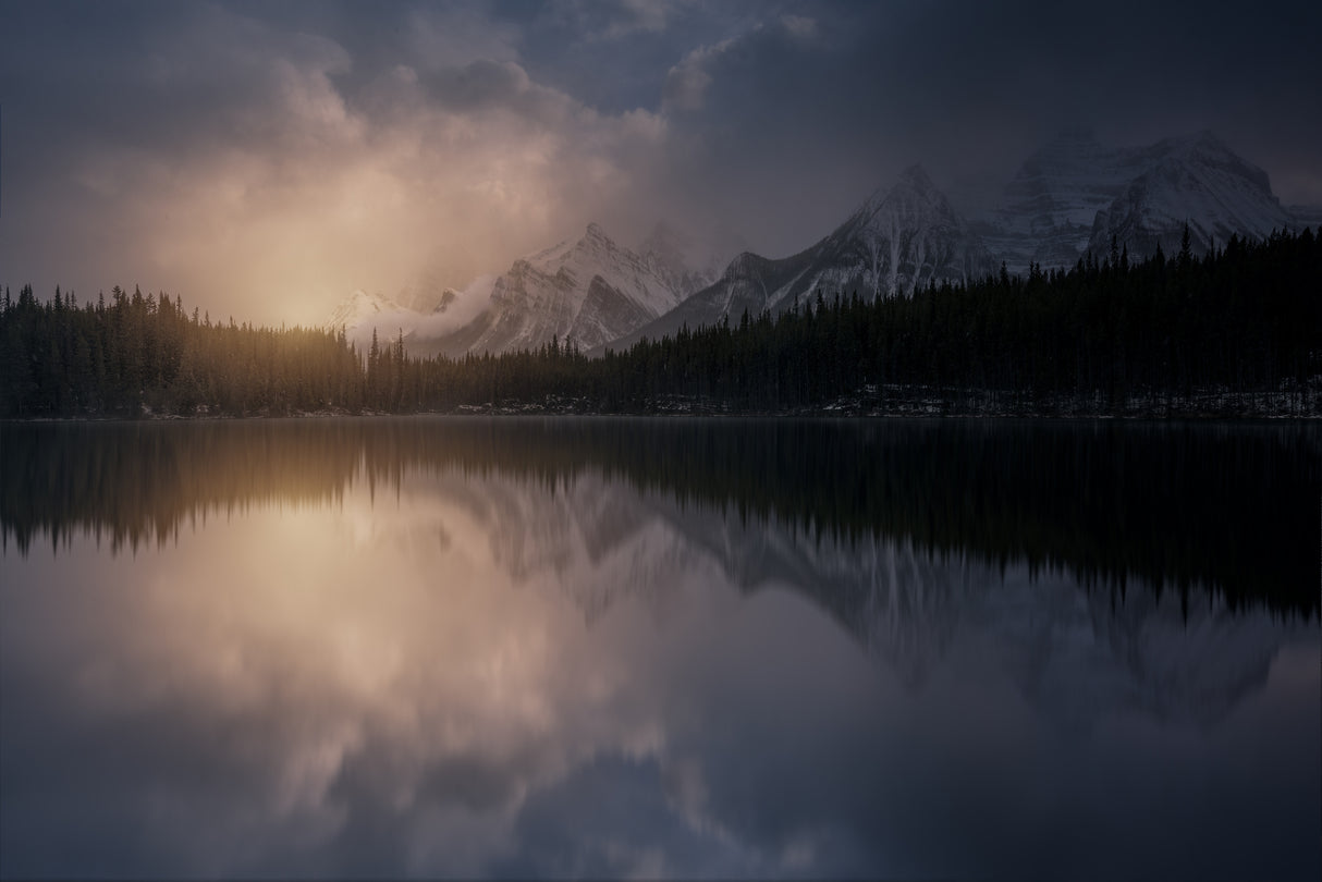 Herbert Lake, Canada Poster och Canvastavla