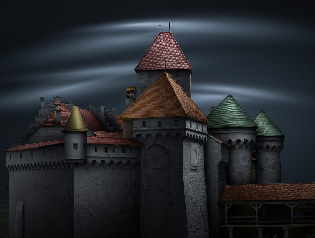 Chillon Castle in Japan Poster och Canvastavla