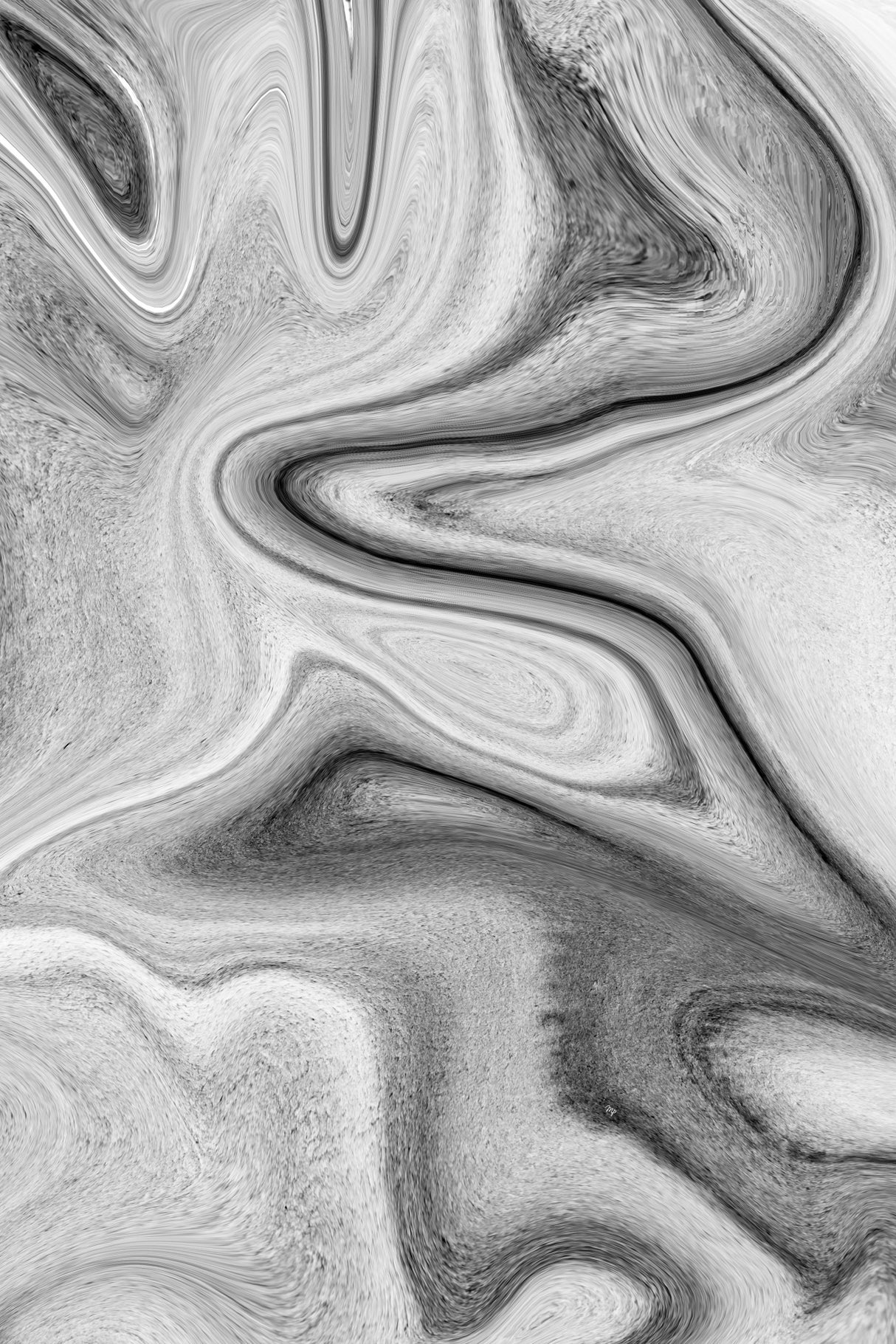 Grey Marble Poster och Canvastavla