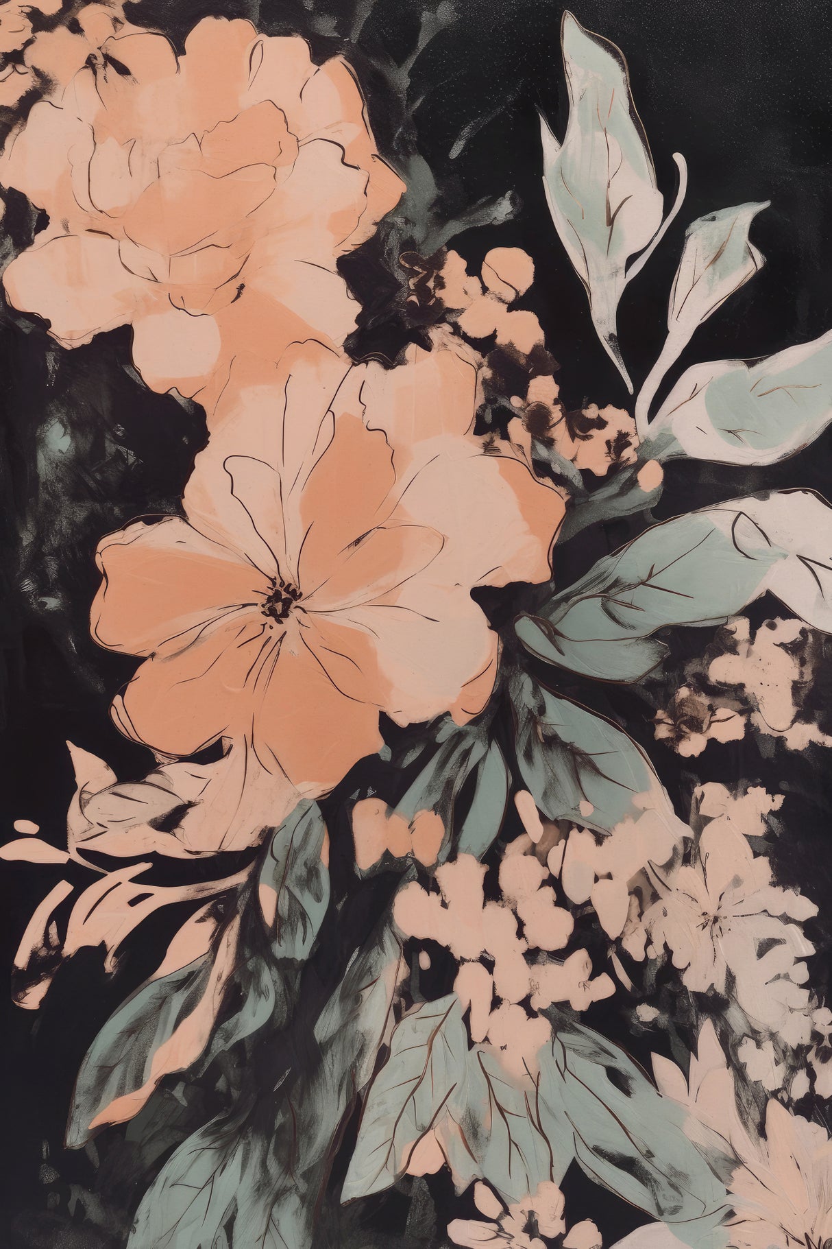 Wild Flowers No 2 Poster och Canvastavla