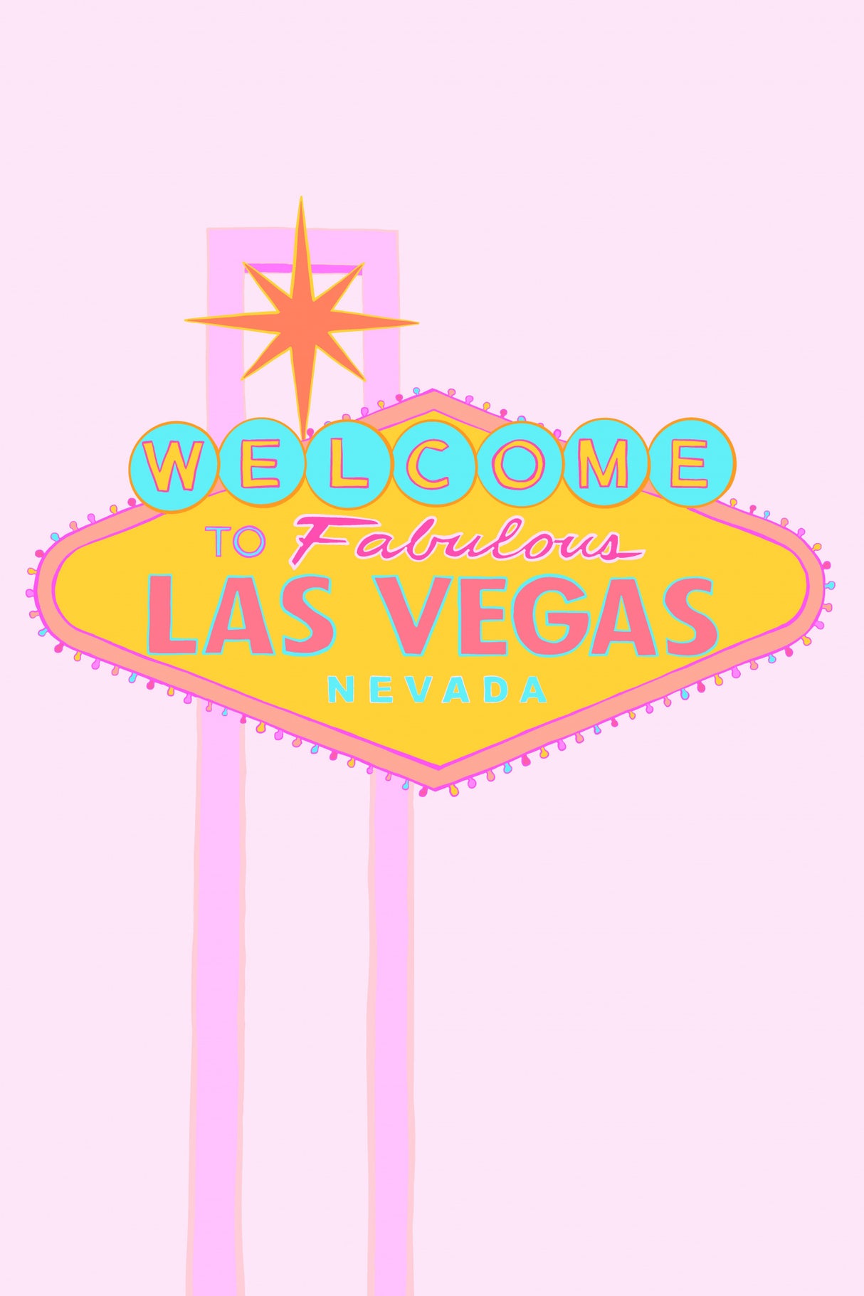 Las Vegas Sign Poster och Canvastavla