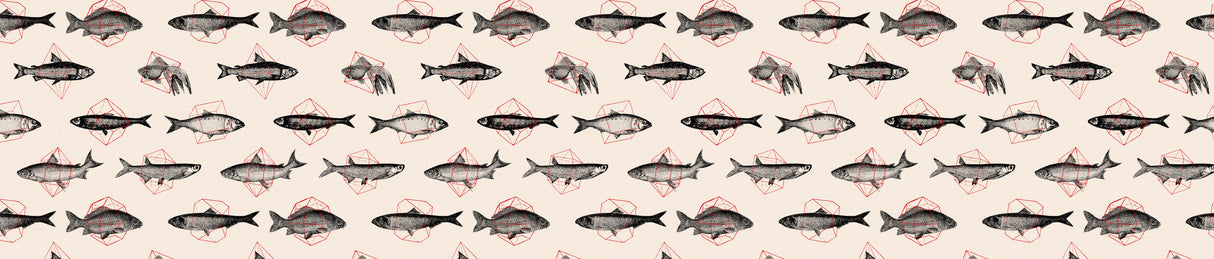 Fish In Geometrics Nº1 Poster och Canvastavla