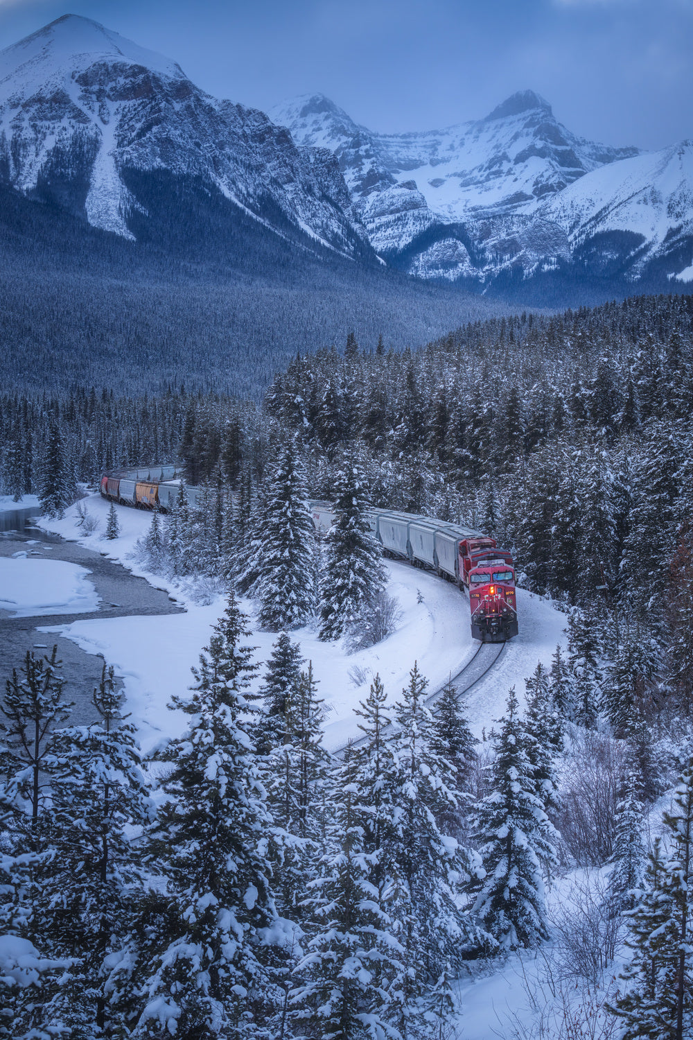 Train form Winter Poster och Canvastavla