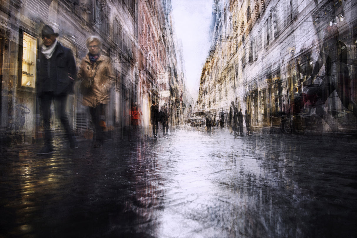Old town after the rain Poster och Canvastavla