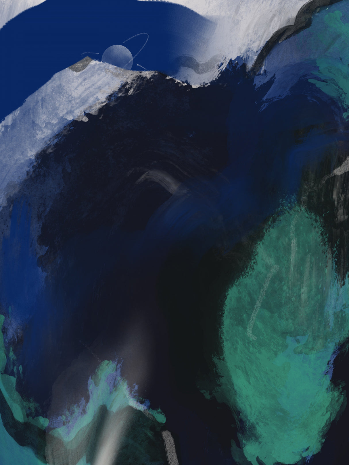 Planet Terrain Poster och Canvastavla