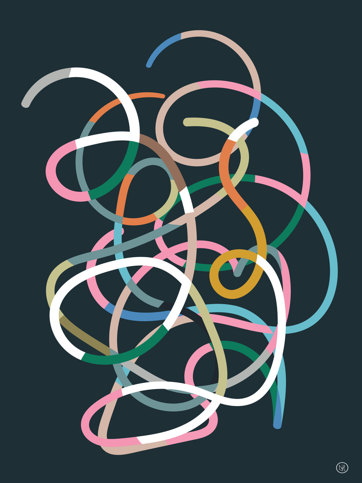 Color Lines Poster och Canvastavla