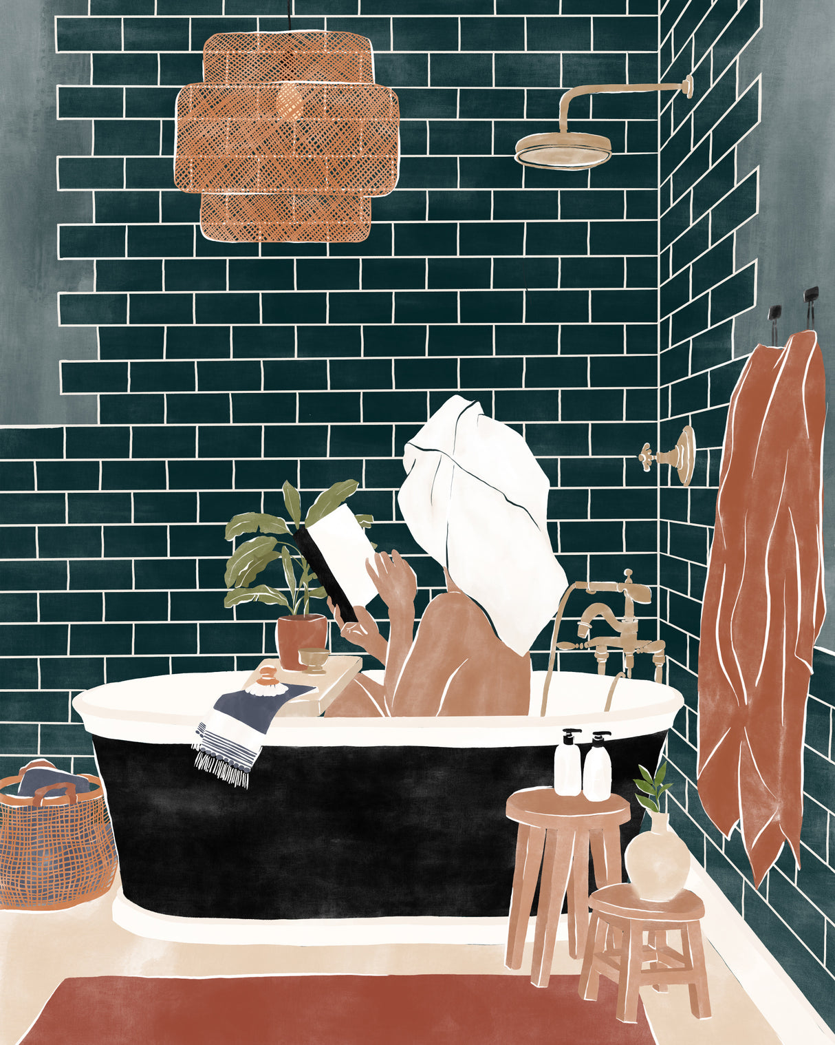Bathroom Babe Poster och Canvastavla