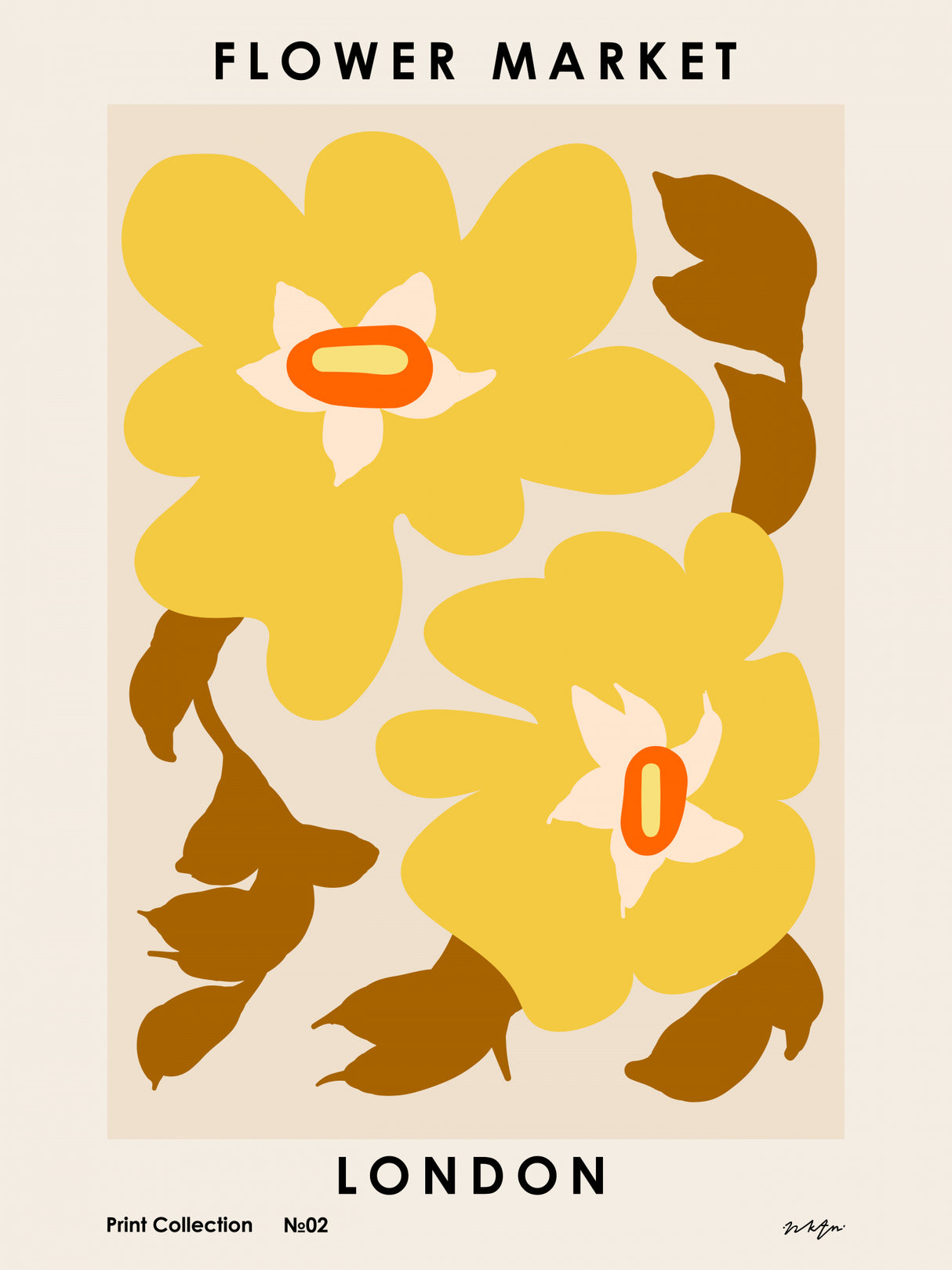 Flower Market. London Poster och Canvastavla