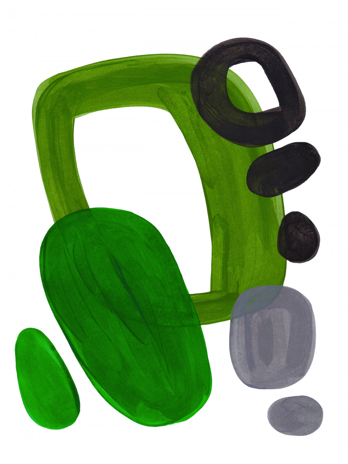 Midcentury Olive Poster och Canvastavla