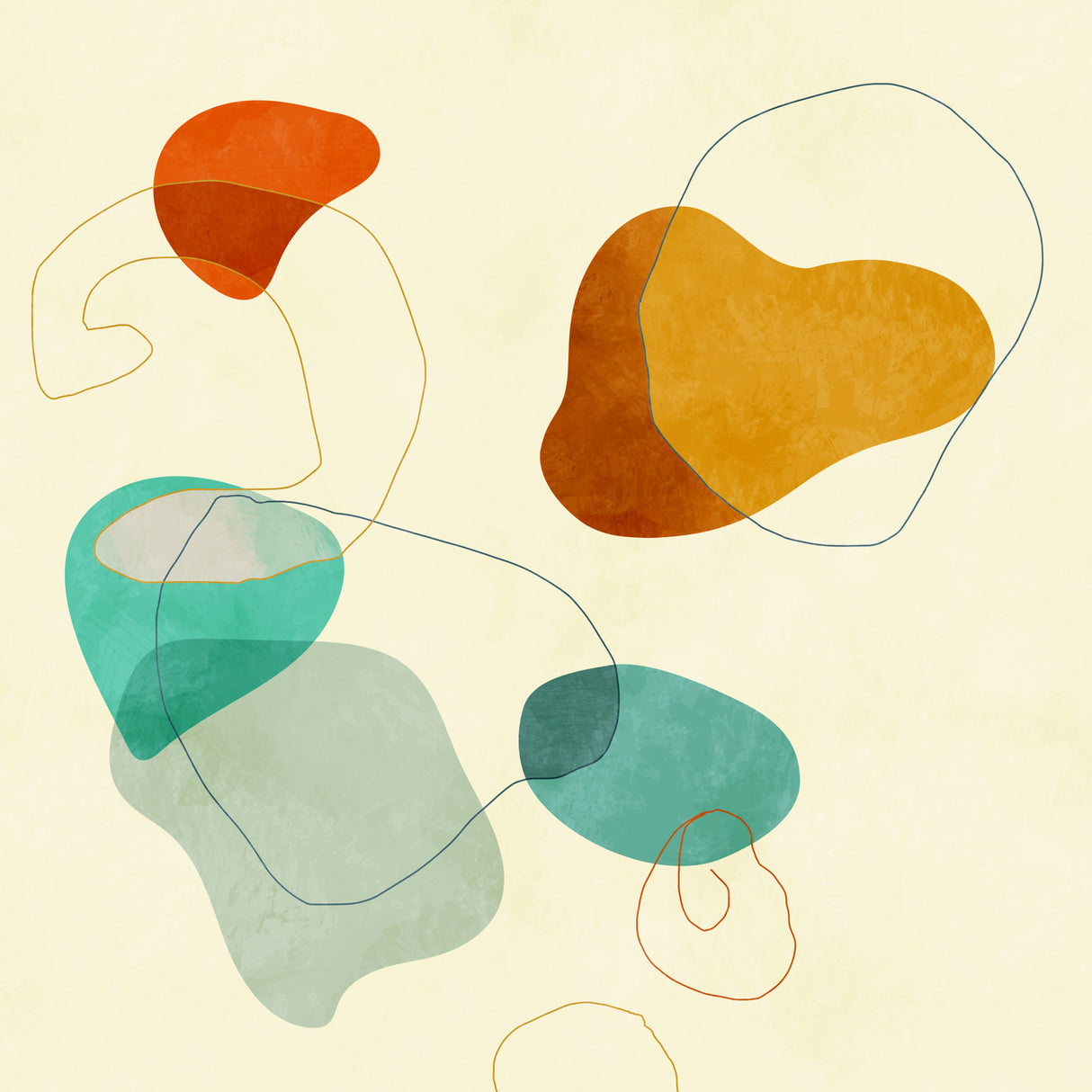 Shapes&lines3 Poster och Canvastavla