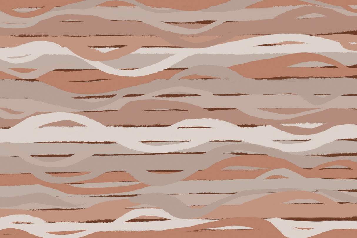 Pastel Wavey Stripes Pattern Poster och Canvastavla
