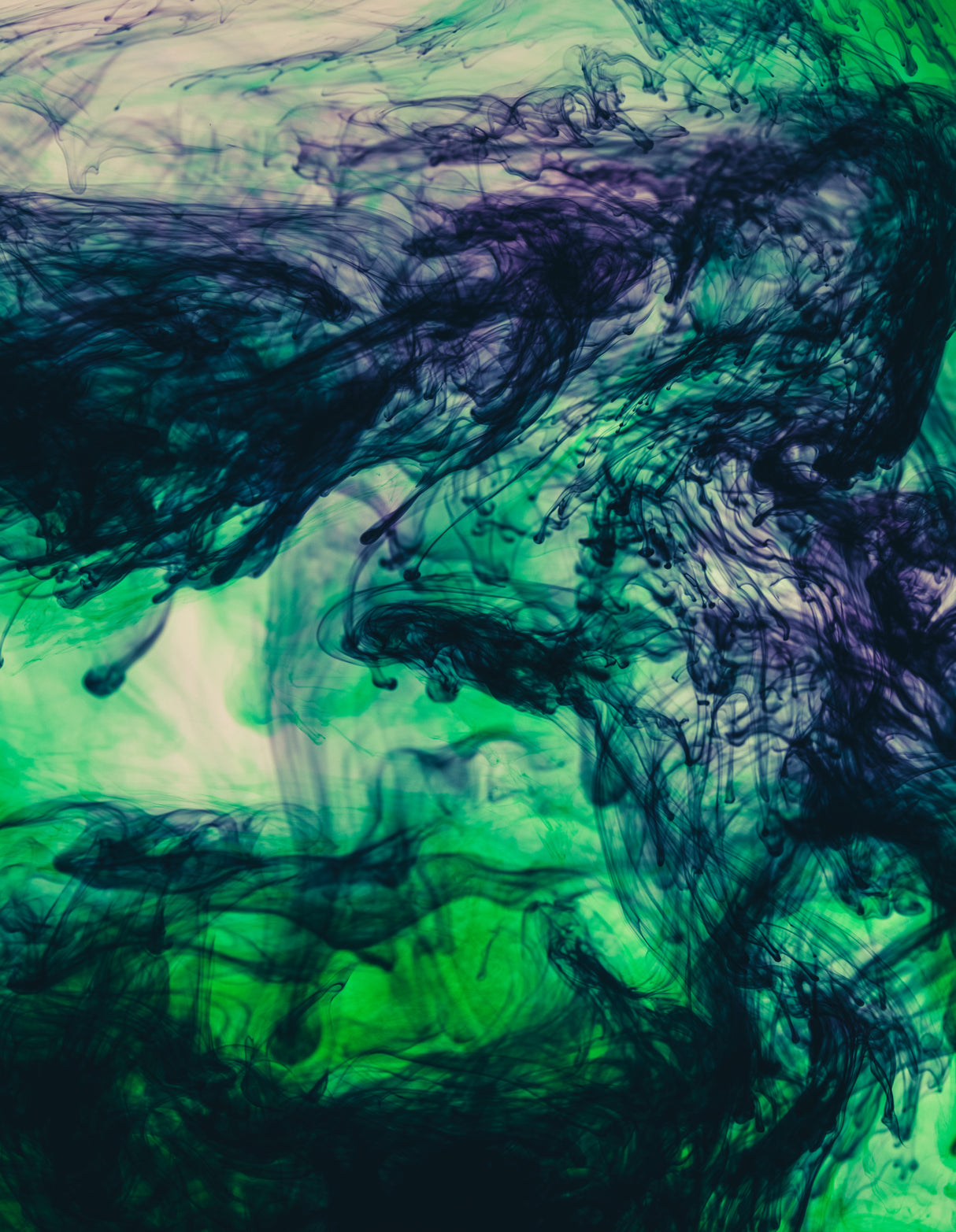 Acrylic colors and ink in water Poster och Canvastavla