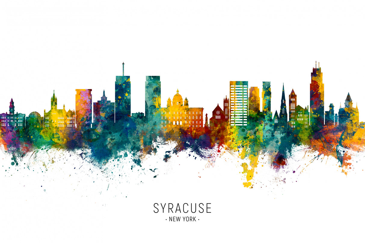 Syracuse New York Skyline Poster och Canvastavla