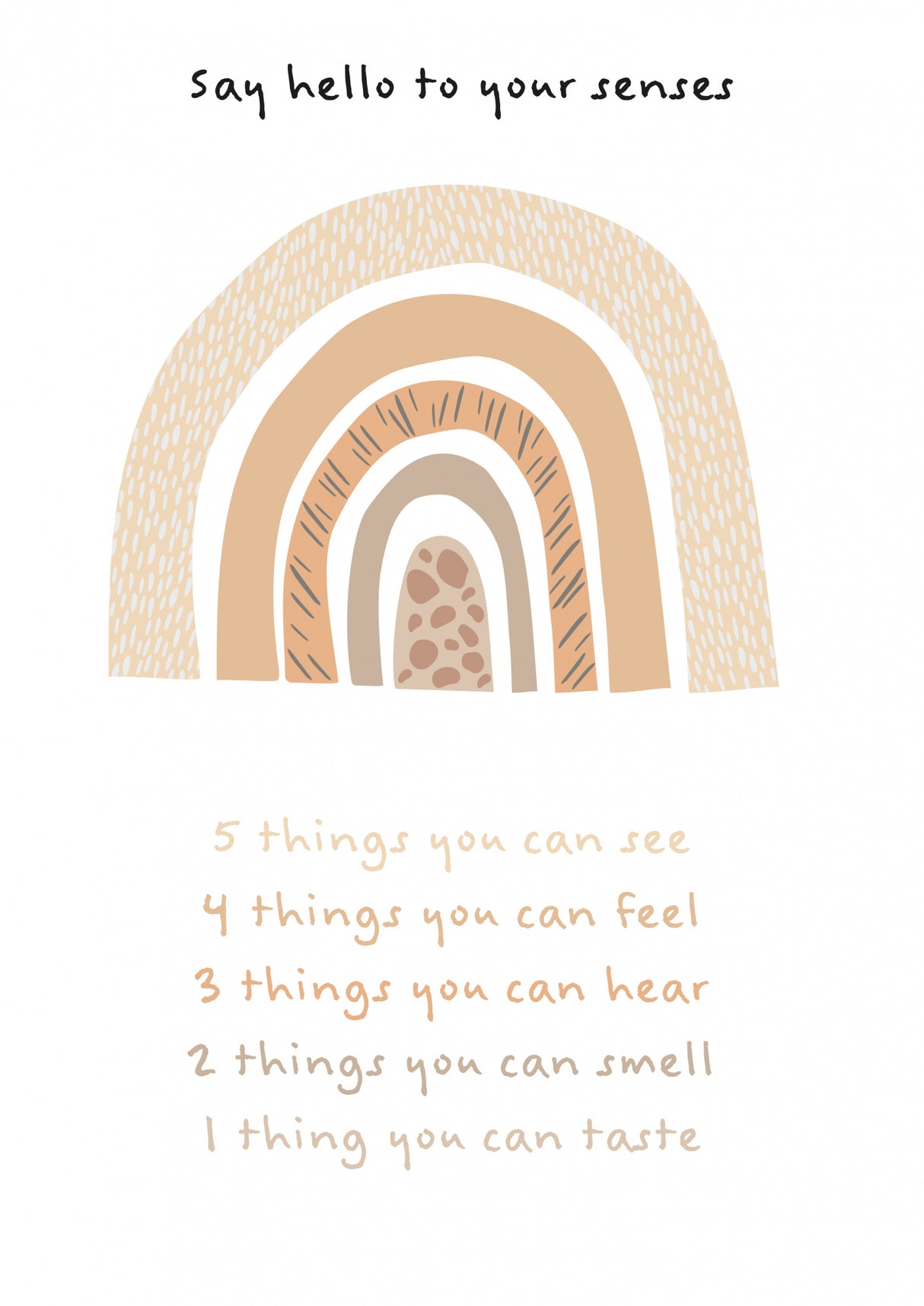 Children's calming meditation emotions print 3 Poster och Canvastavla