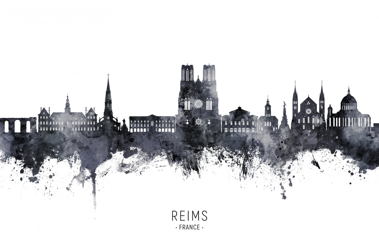 Reims France Skyline Poster och Canvastavla
