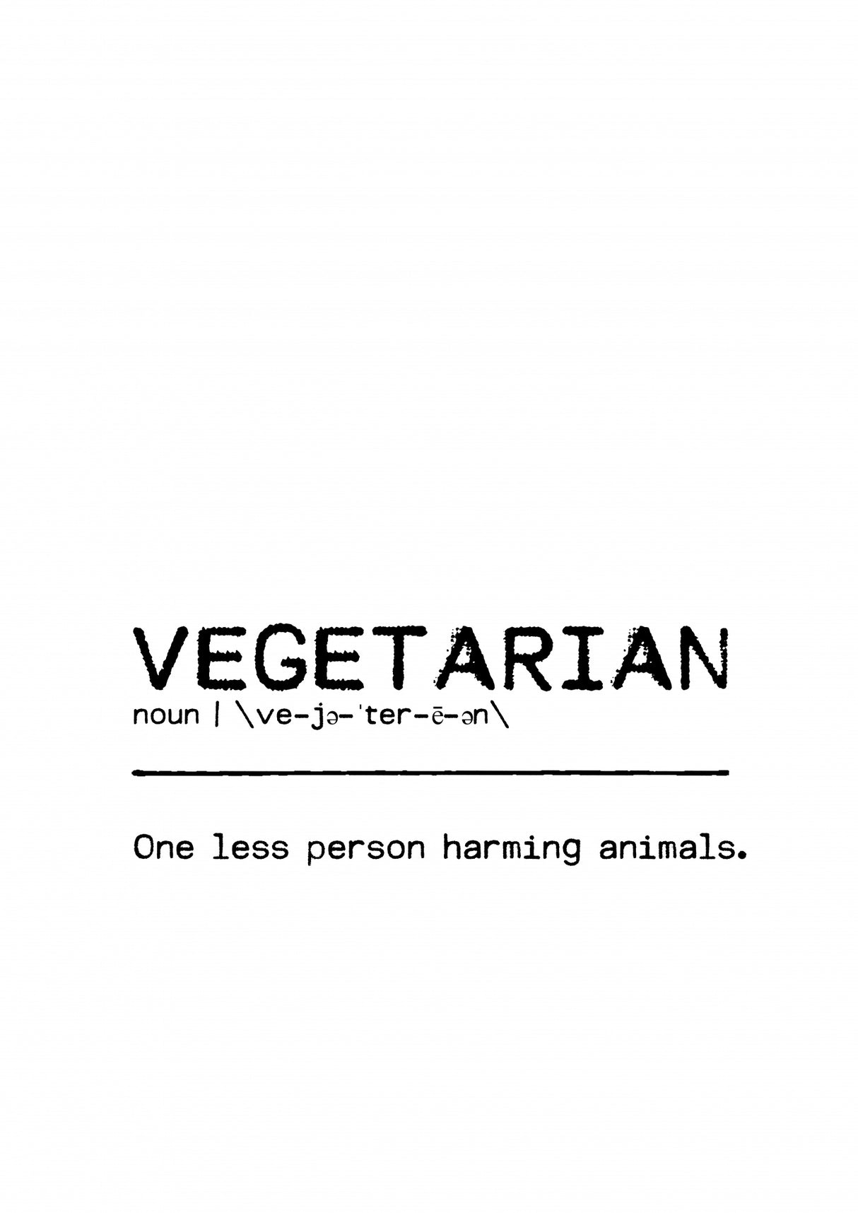 Quote Vegetarian Animals Poster och Canvastavla