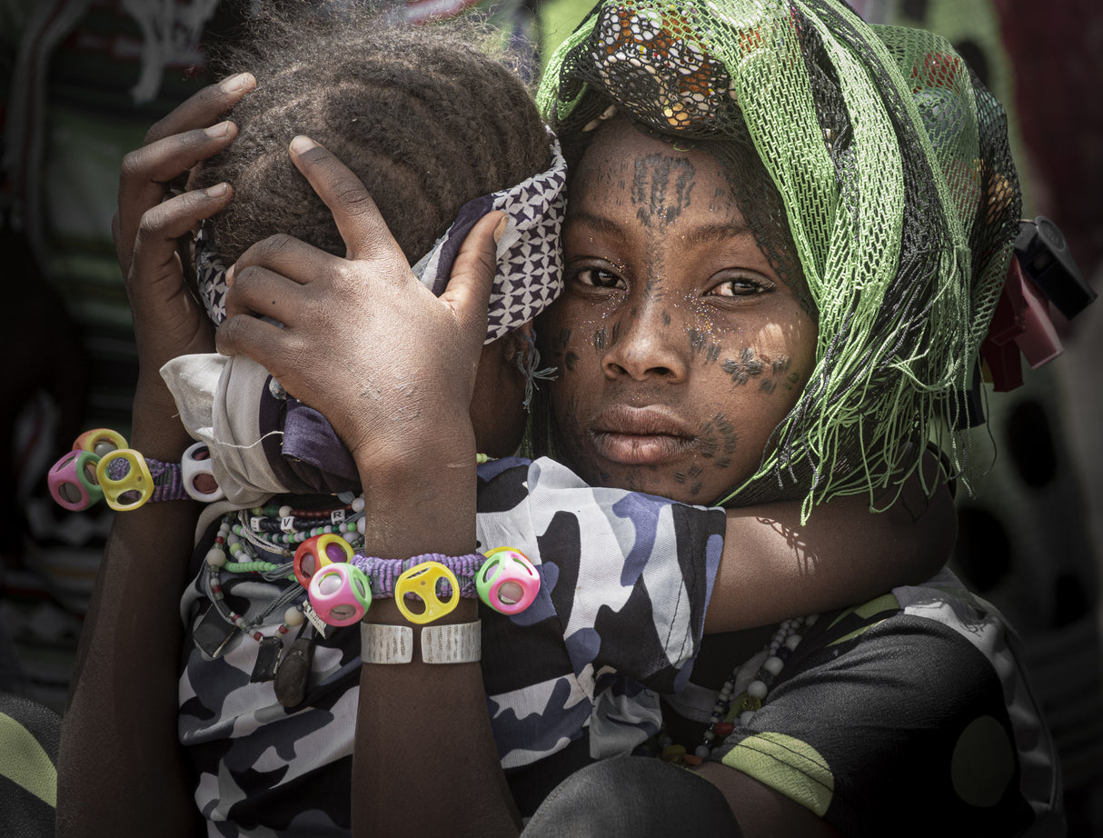 at Niergui refugee camp, Tchad Poster och Canvastavla