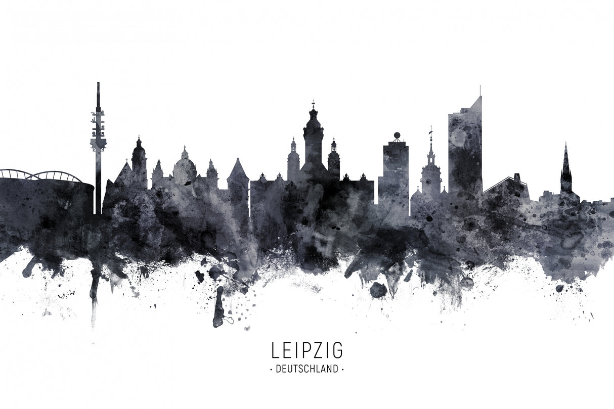 Leipzig Germany Skyline Poster och Canvastavla