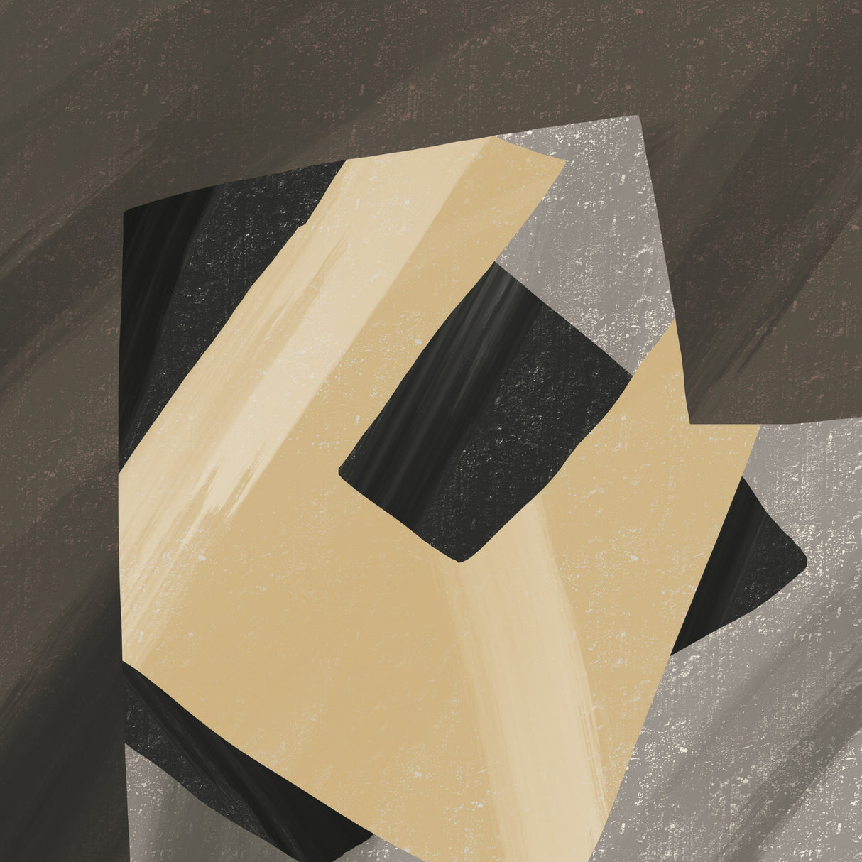 Polygon Abstract Composition Poster och Canvastavla