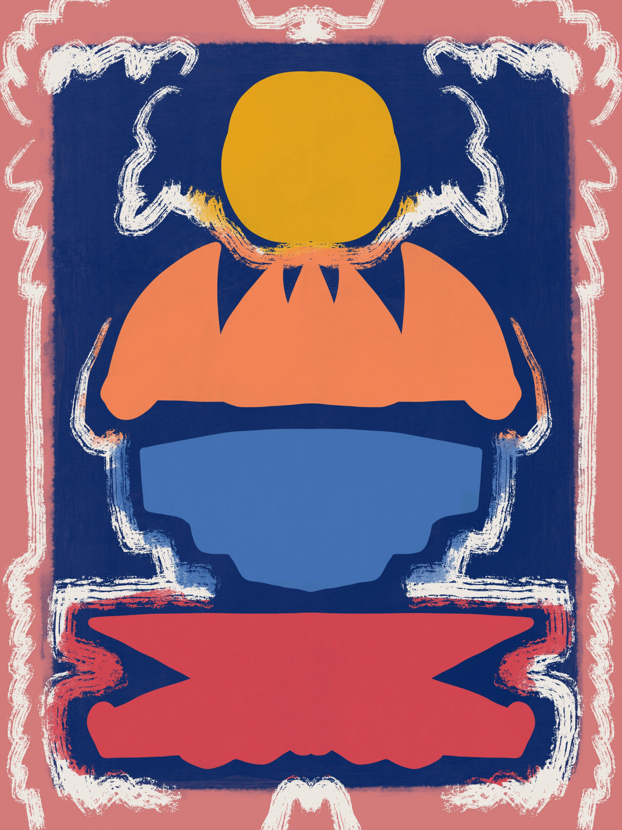 White Outline Poster och Canvastavla