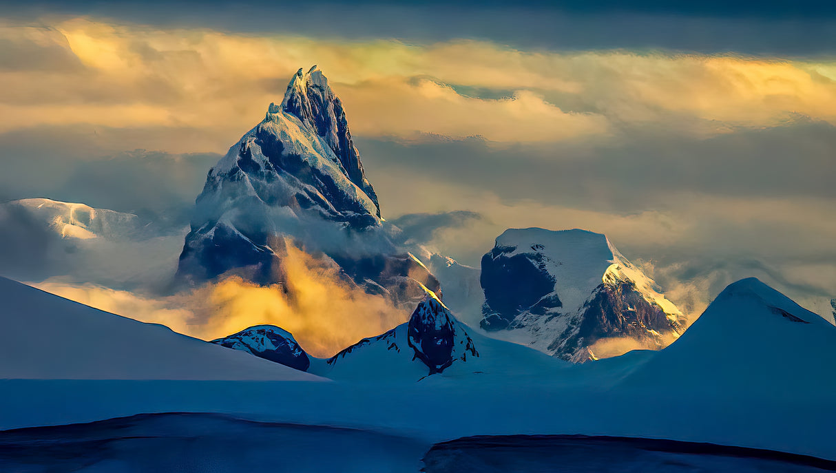 Sunset Antarctica Poster och Canvastavla
