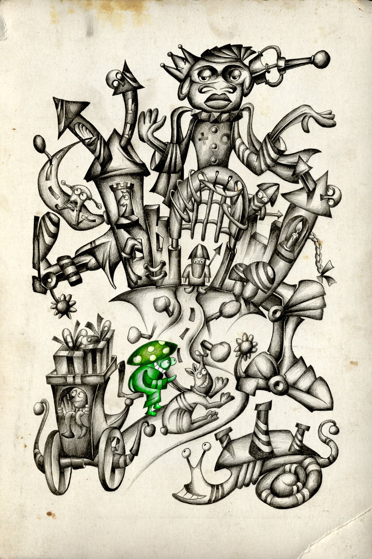A gray mushroom cabbie No. 2 Poster och Canvastavla