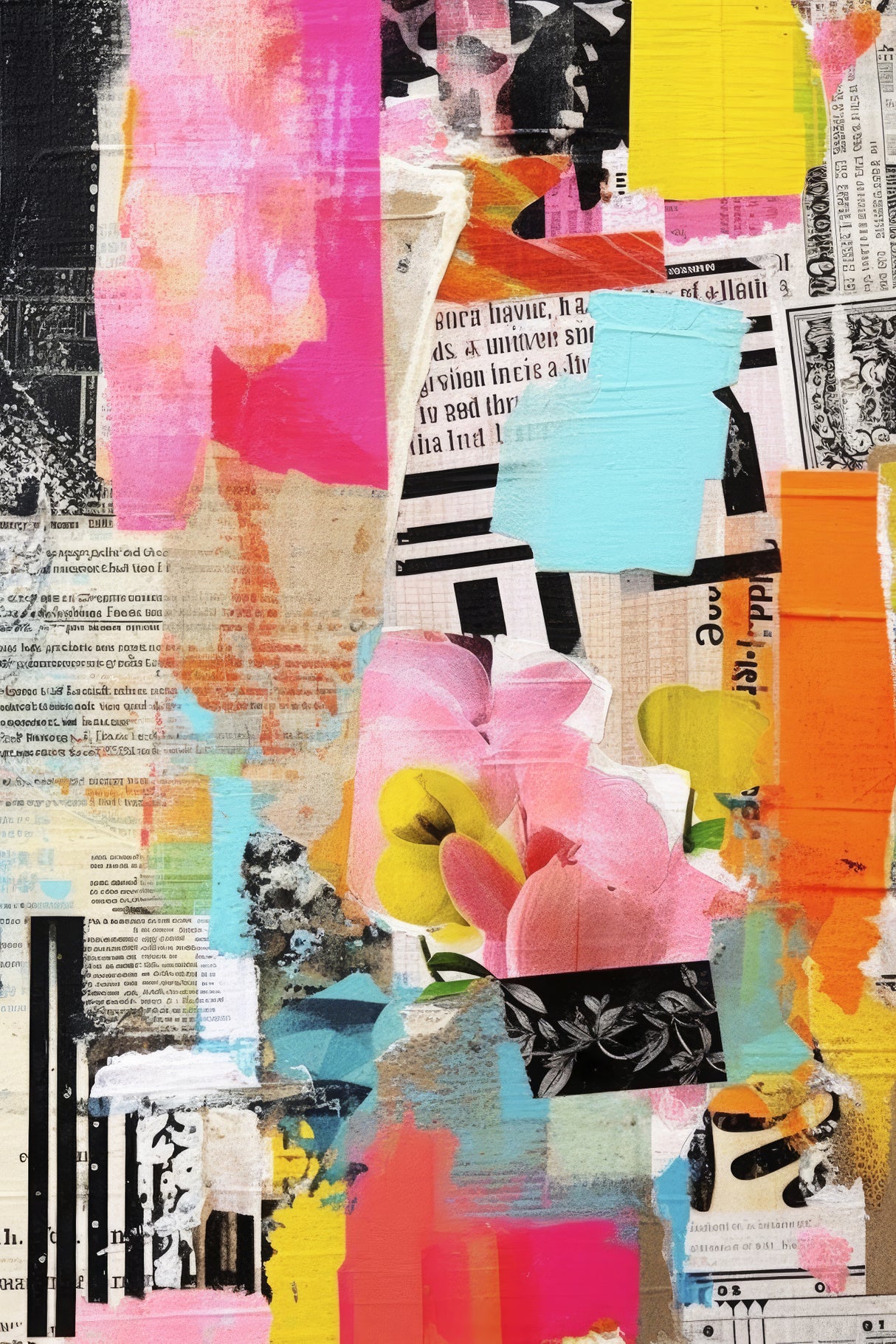 Paper Snippets No 7 Poster och Canvastavla
