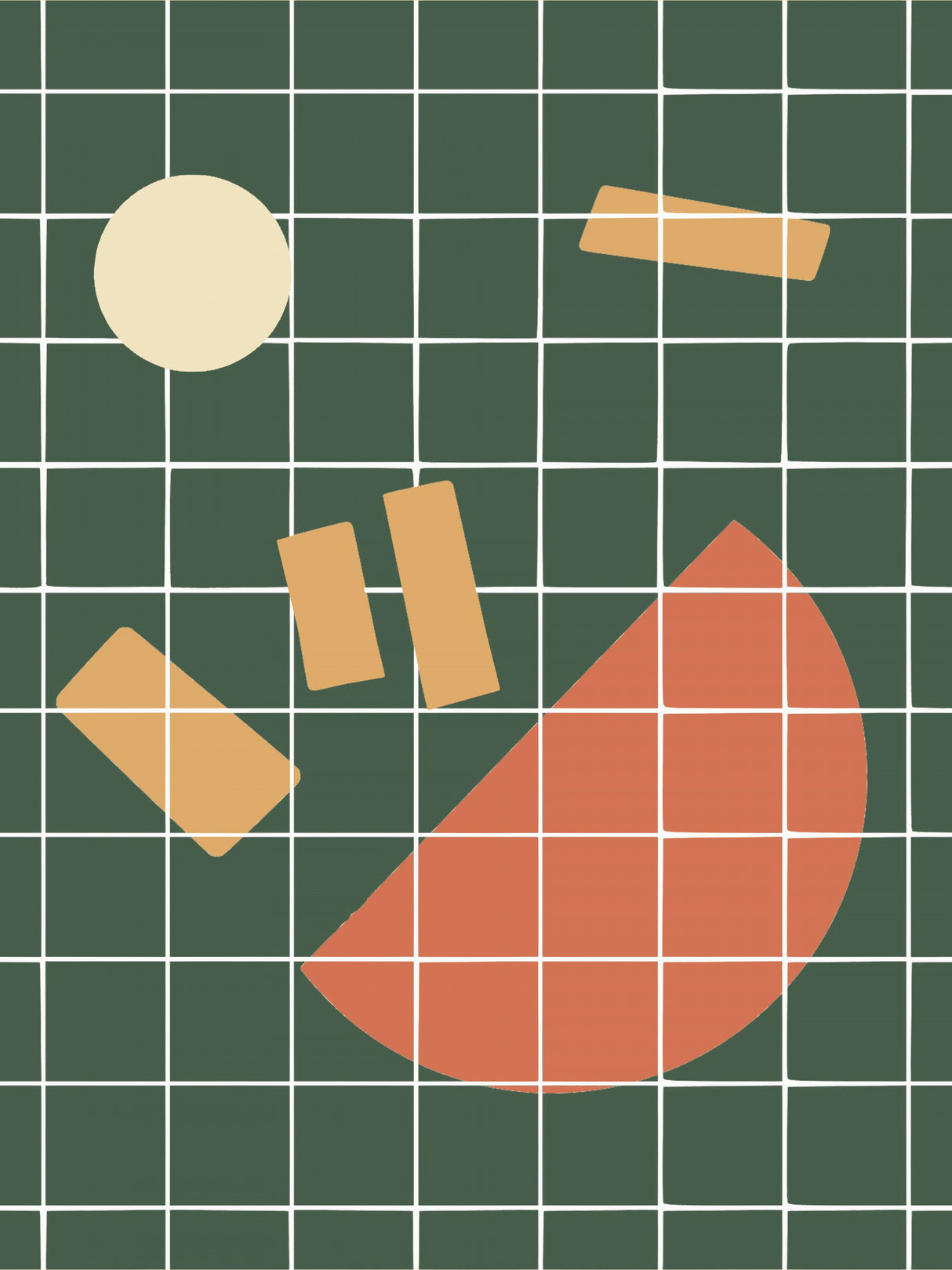 Shapes Cut Out Grid Poster och Canvastavla
