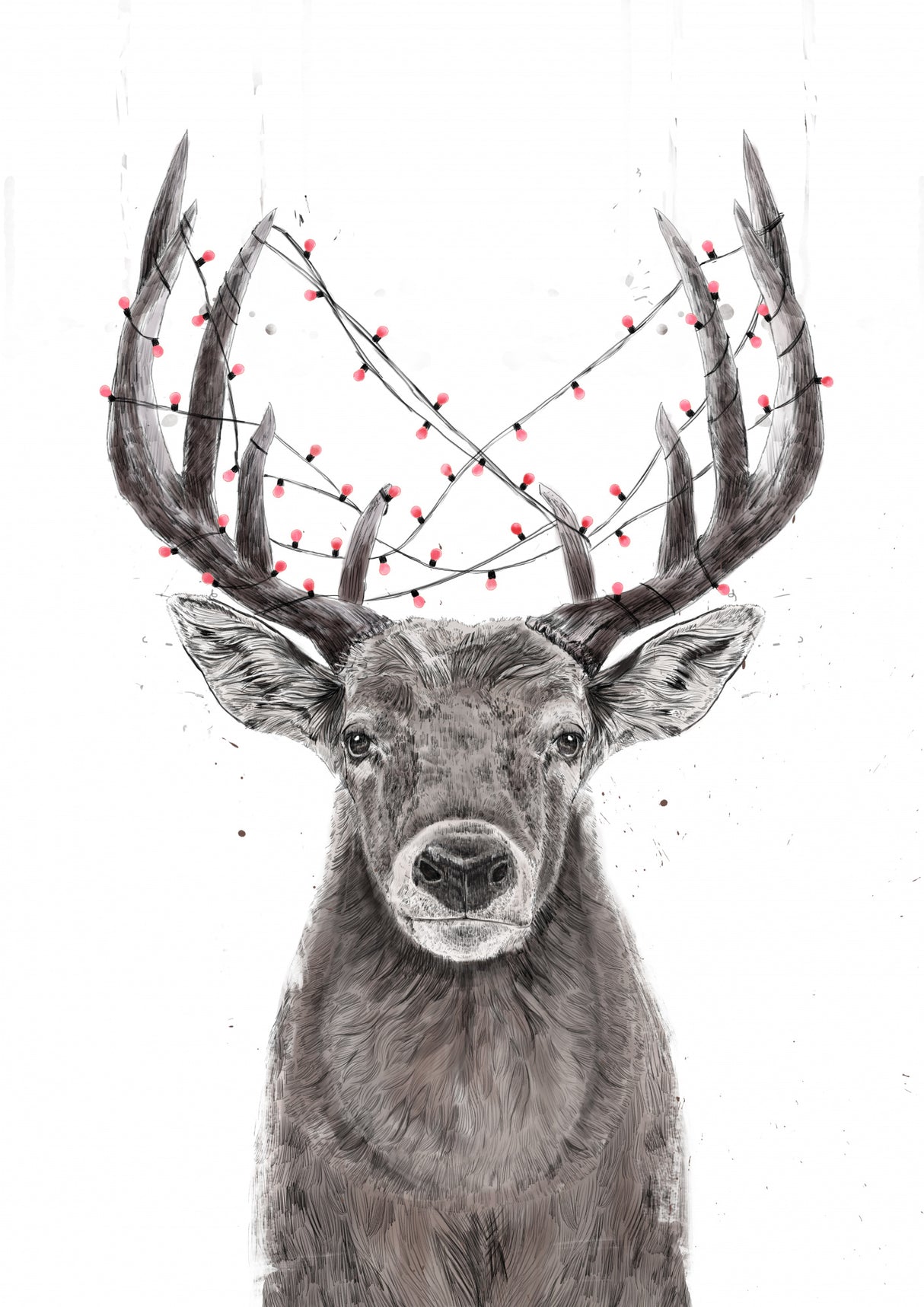 Xmas deer Poster och Canvastavla