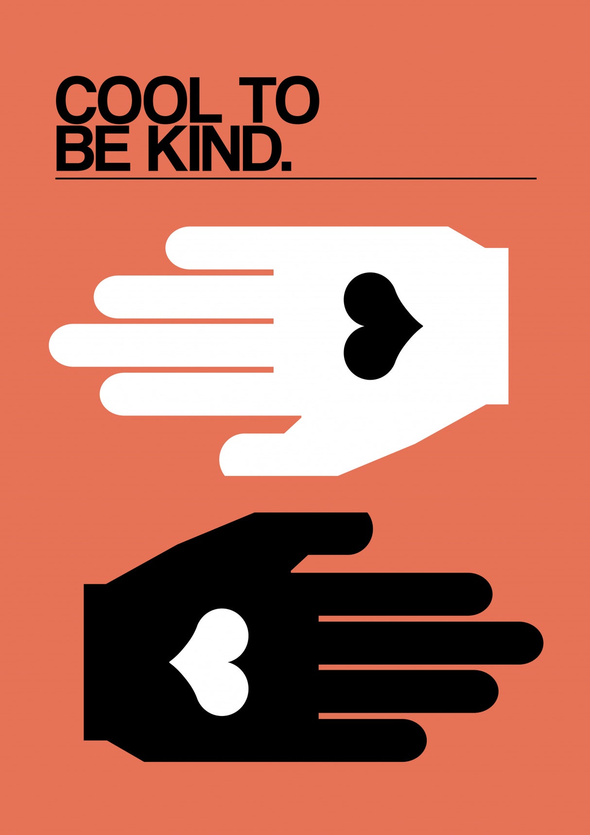 Cool To Be Kind Salmon Poster och Canvastavla