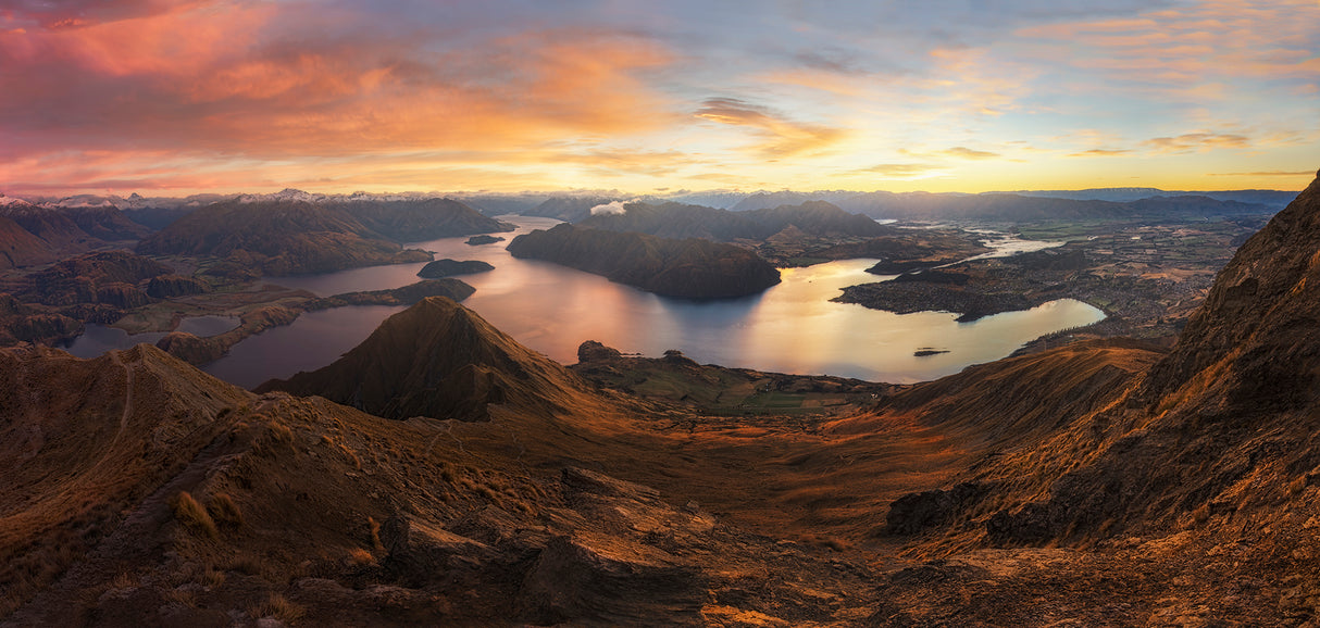 Roy's Peak - Panorama View Poster och Canvastavla