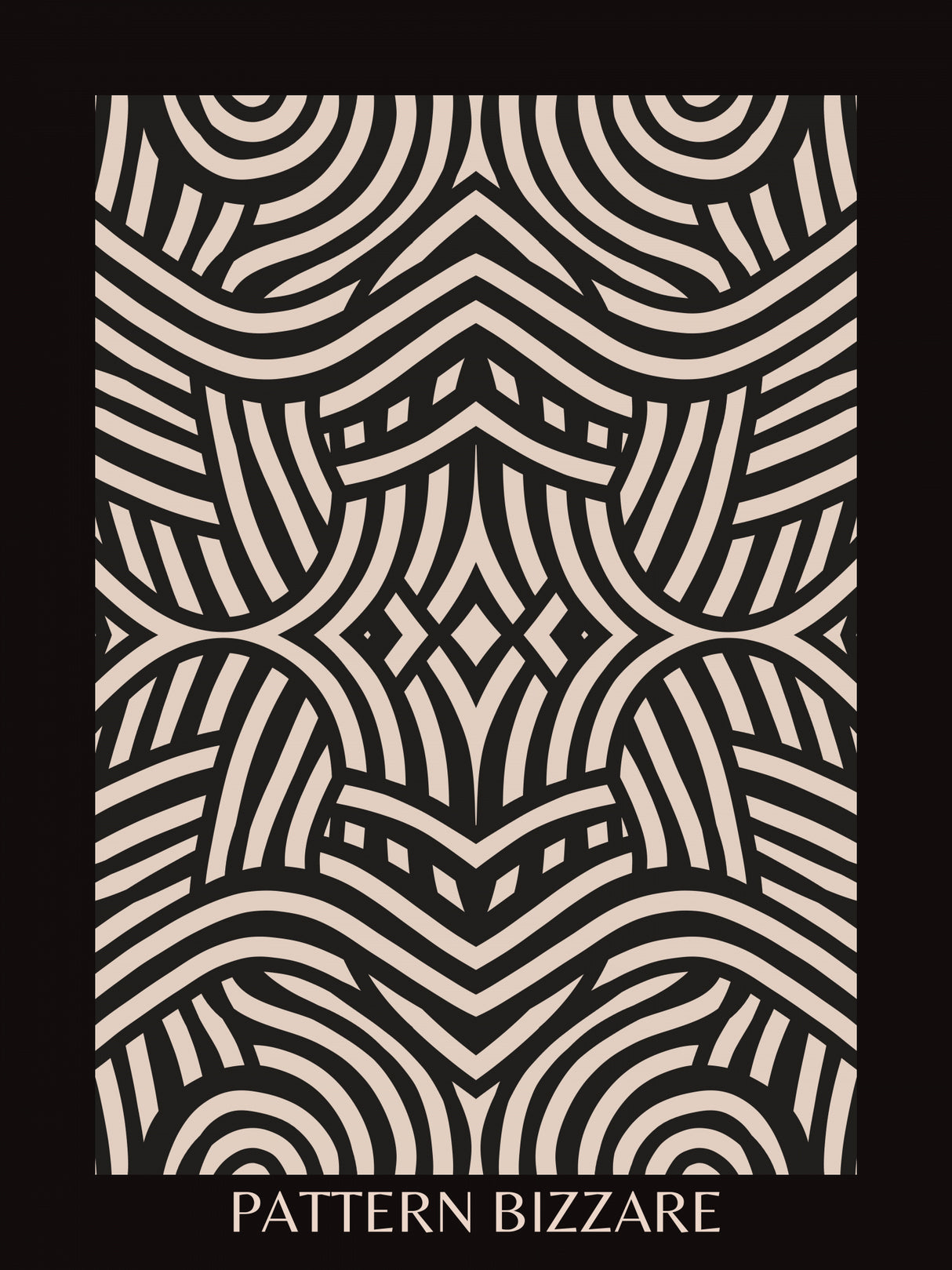 Black Pattern Bizarre 4 Poster och Canvastavla