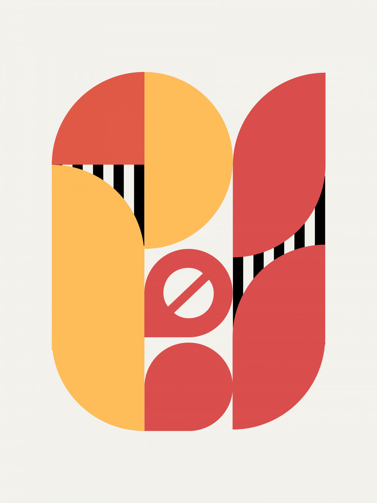 Geometrical Tulip Design Poster och Canvastavla