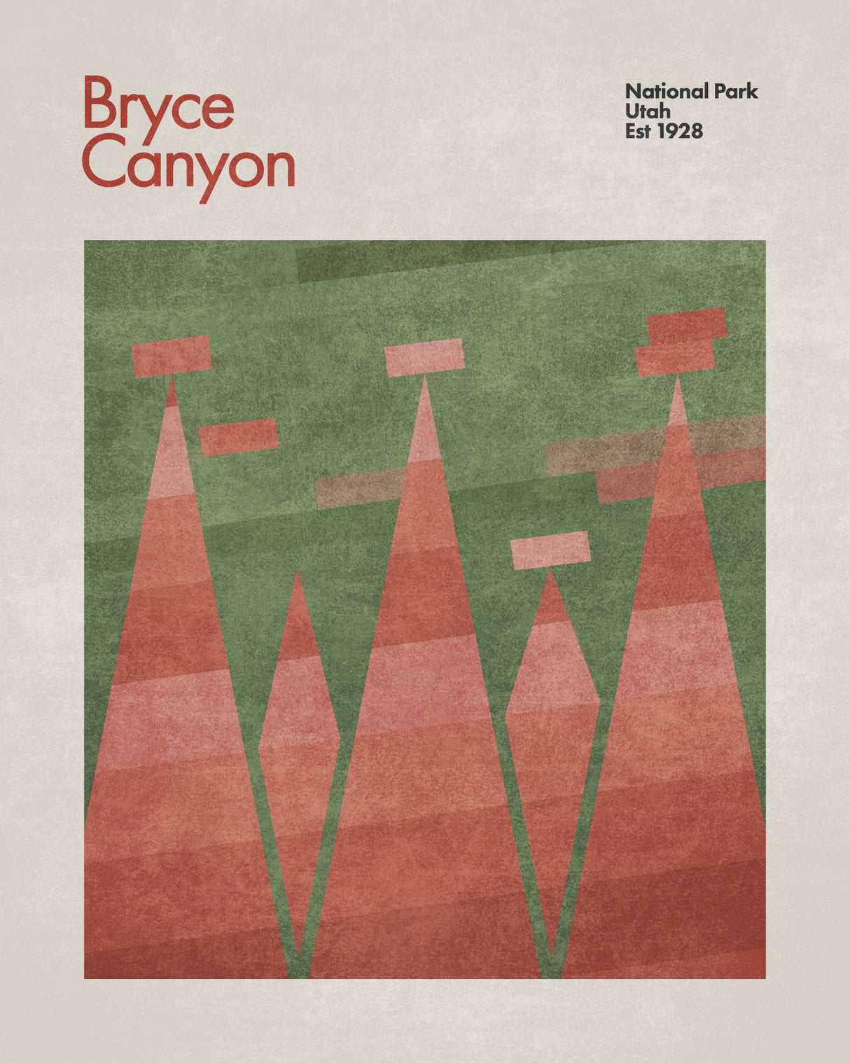 Green Ratio 4x5 Print By Bohonewart Poster och Canvastavla