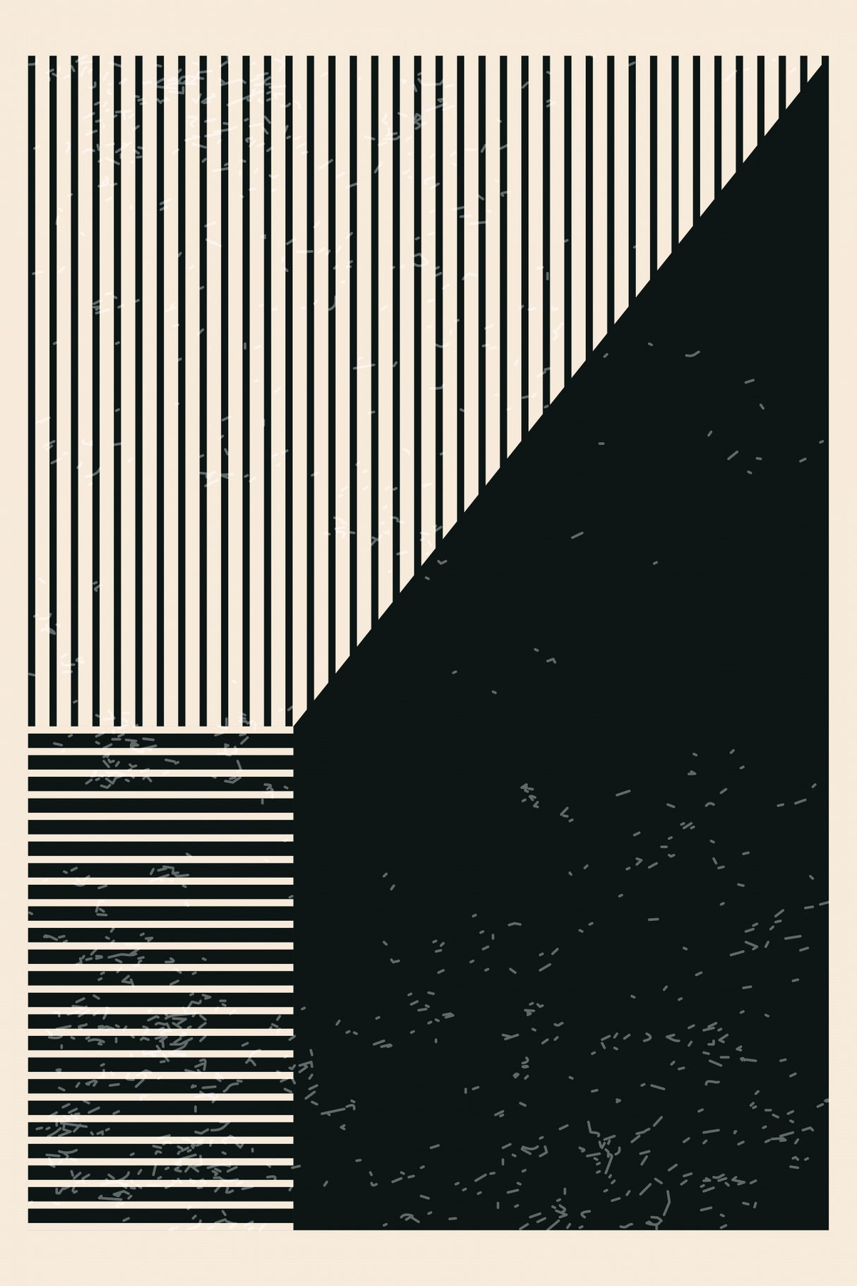 Black and White Lines Series #4 Poster och Canvastavla